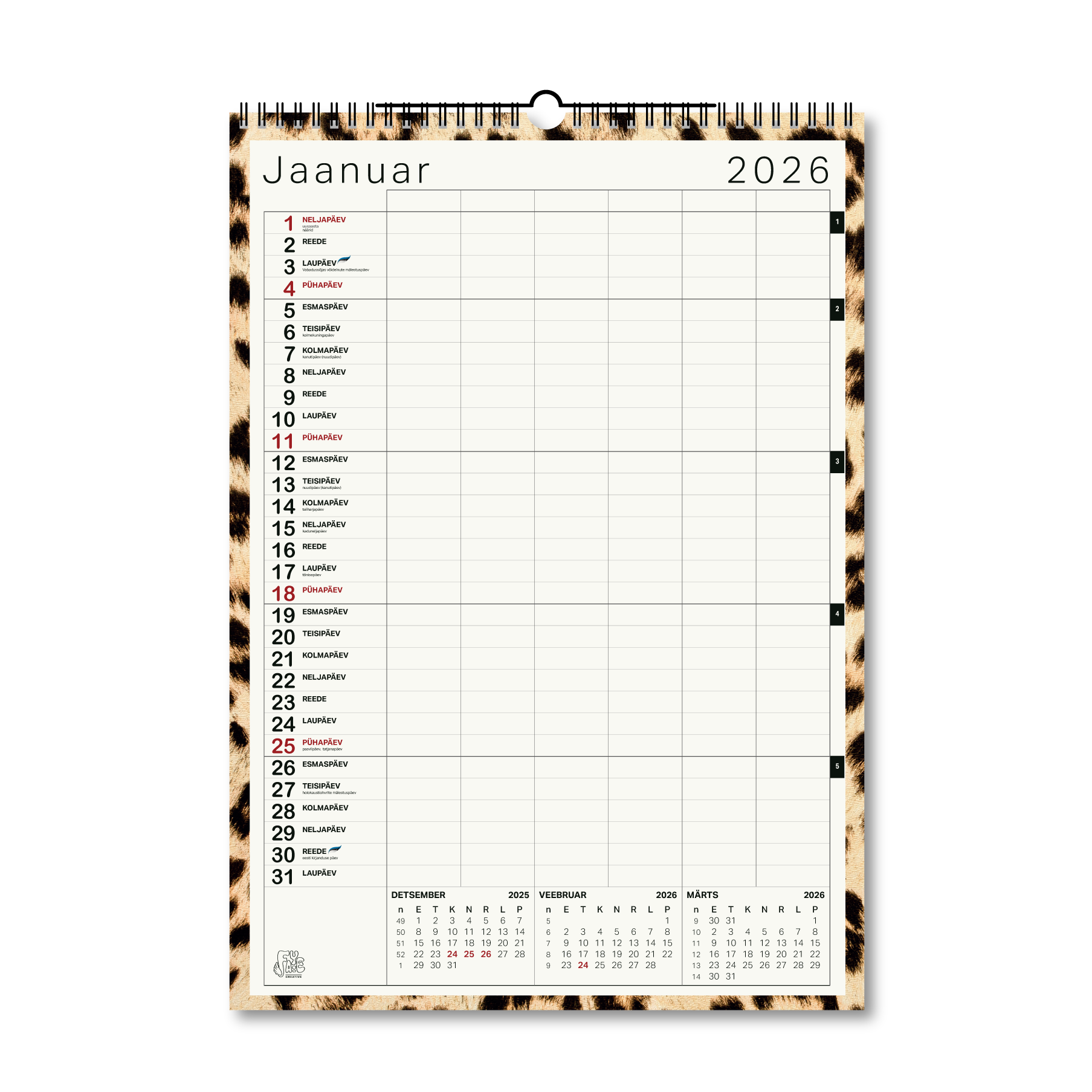 FAYE PEREKAVA LEOPARD + visioonitahvel 2026 - Image 2