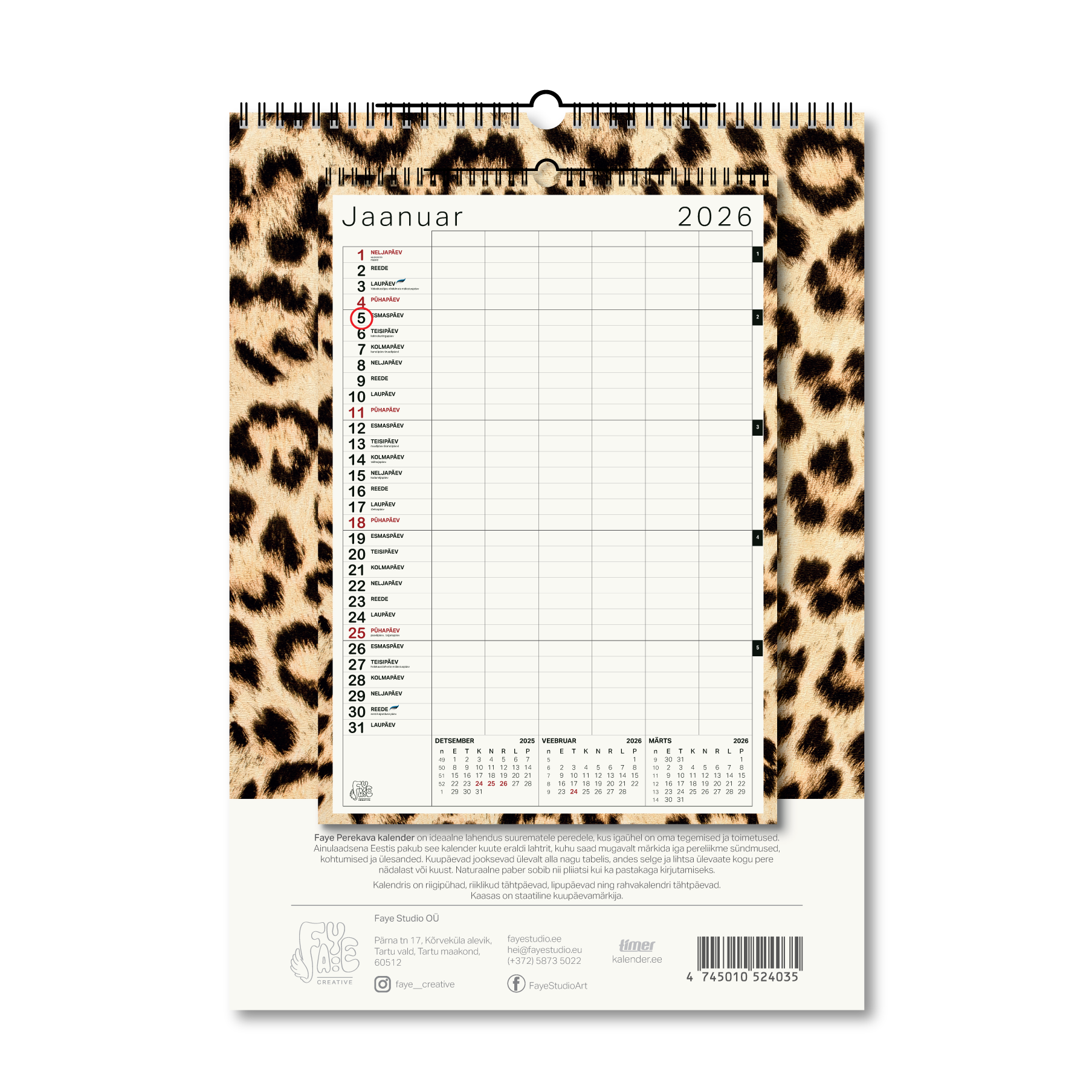 FAYE PEREKAVA LEOPARD + visioonitahvel 2026 - Image 3